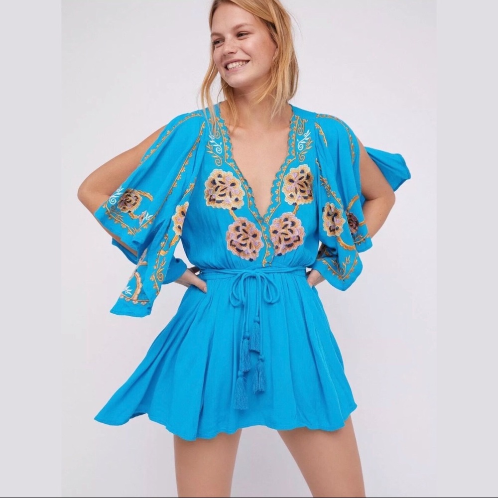 Free People | Cora Embroidered Dress Boho Vibes - Picture 3 of 8